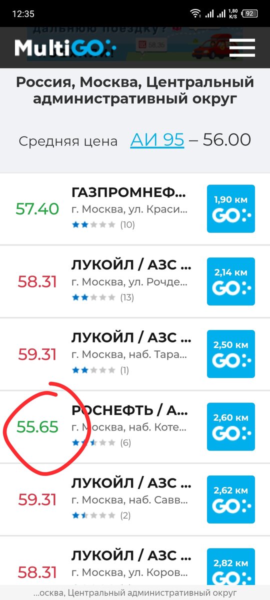 Свежий прайс по столице