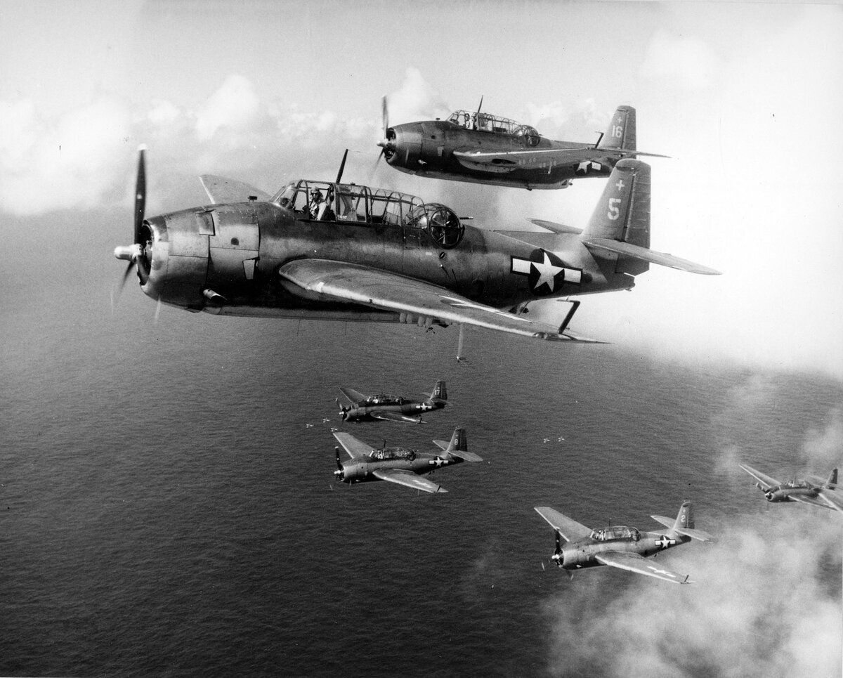 Самолеты типа TBF Avenger. Фото из открытых источников