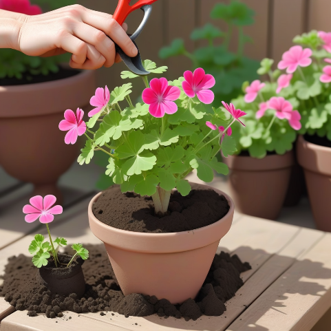 Не забывайте пересаживать пеларгонии ежегодно