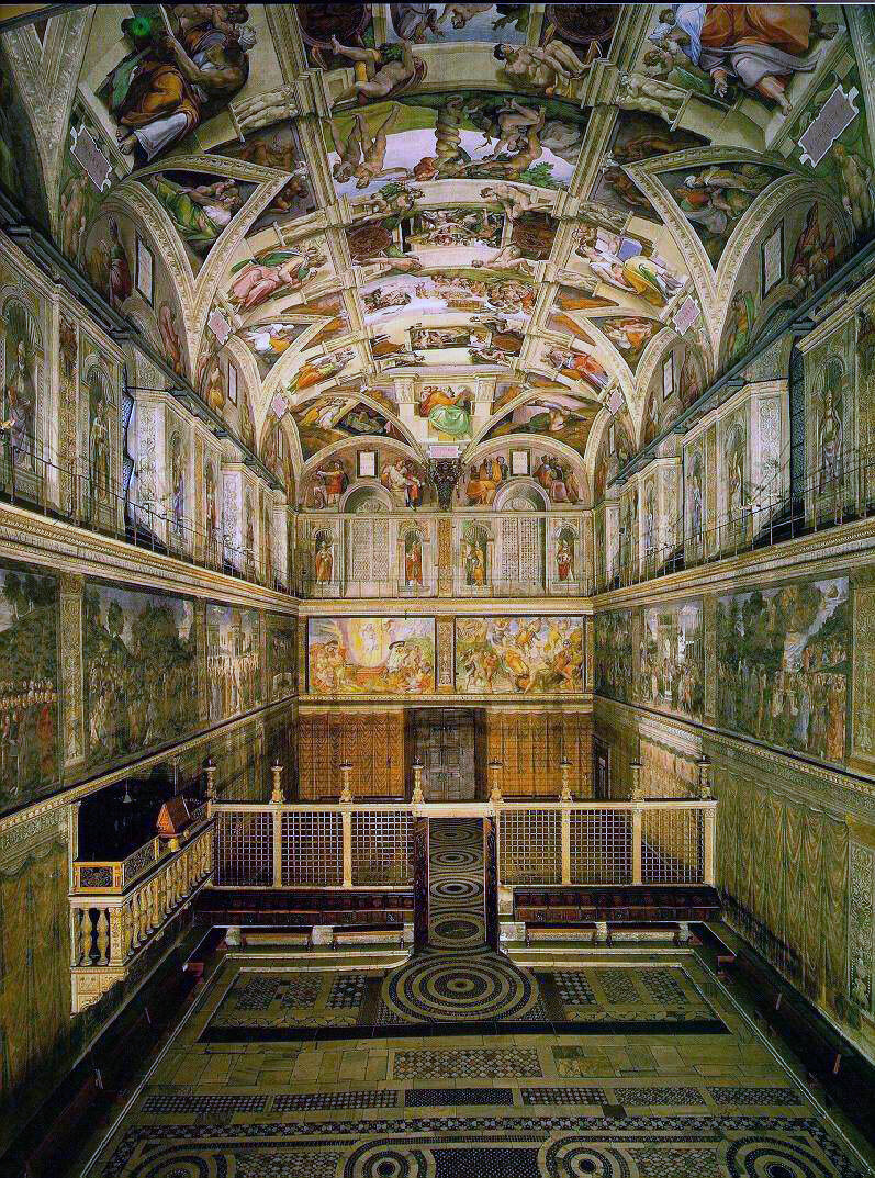 Сикстинская капелла - один из самых значительных и знаменитых памятников искусства эпохи Возрождения. Капелла является бывшей домовой церковью, построенная для Папы Сикста IV (отсюда и название).-2-2