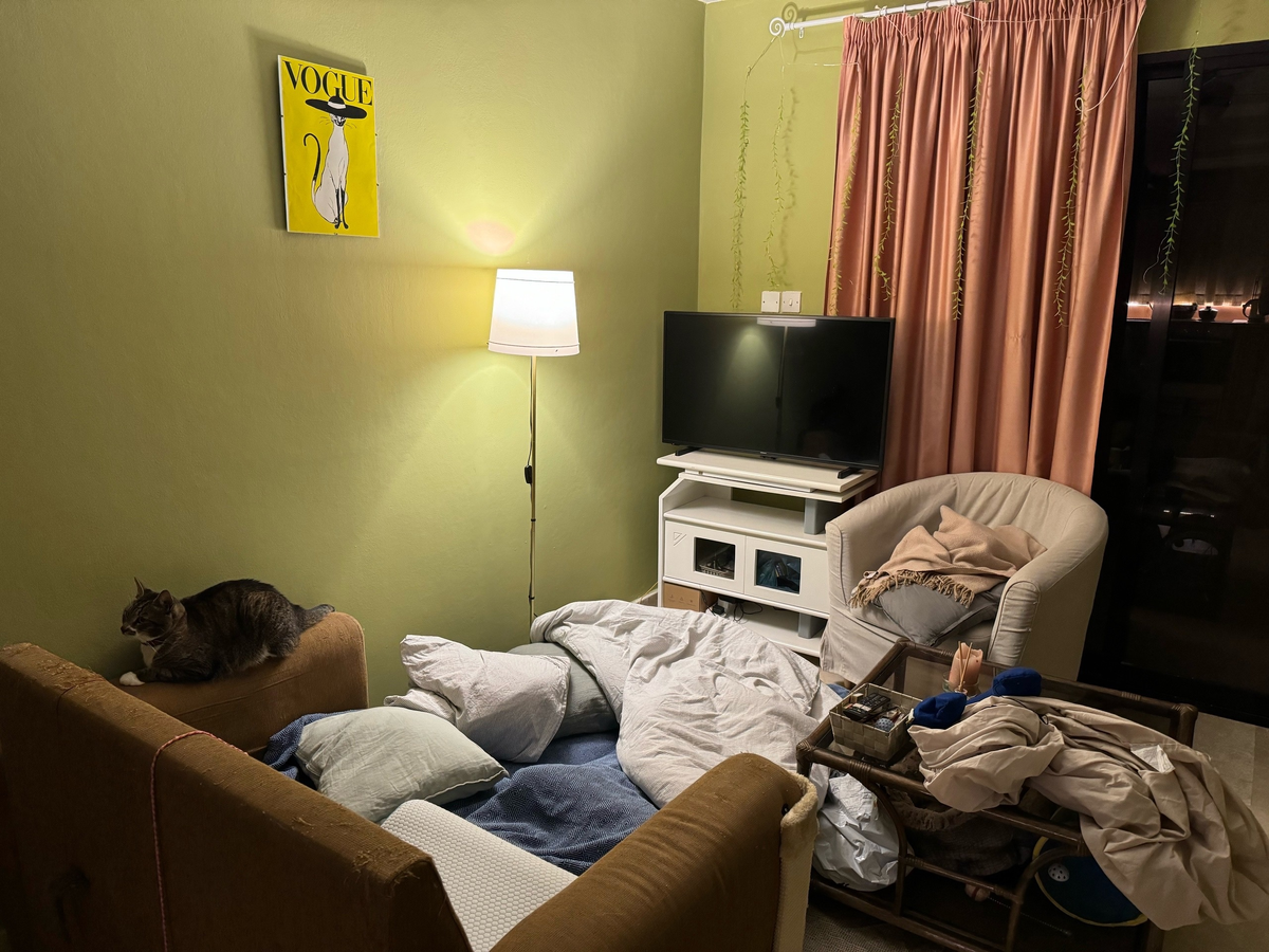 Так выглядело моё спальное место