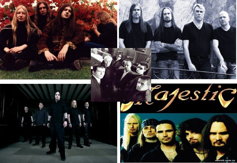 Группы Lake of Tears, Nightingale, Superior, Mendeed, Majestic. Коллаж автора.