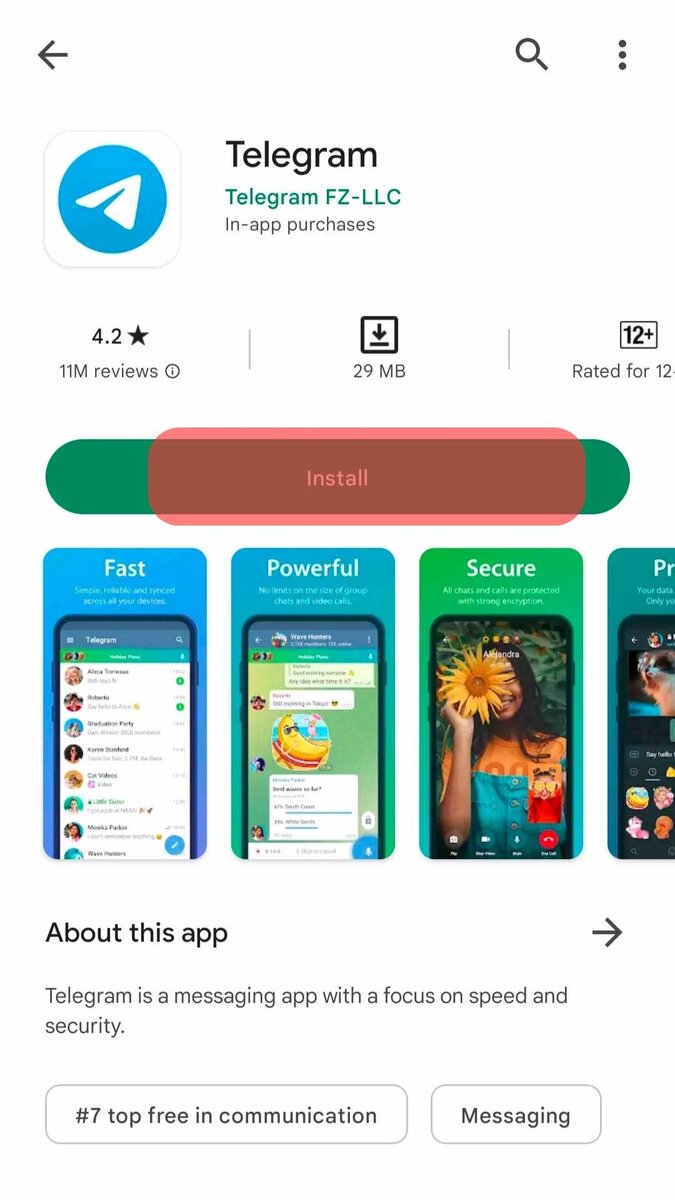 Загрузите и установите приложение Telegram на свое устройство.