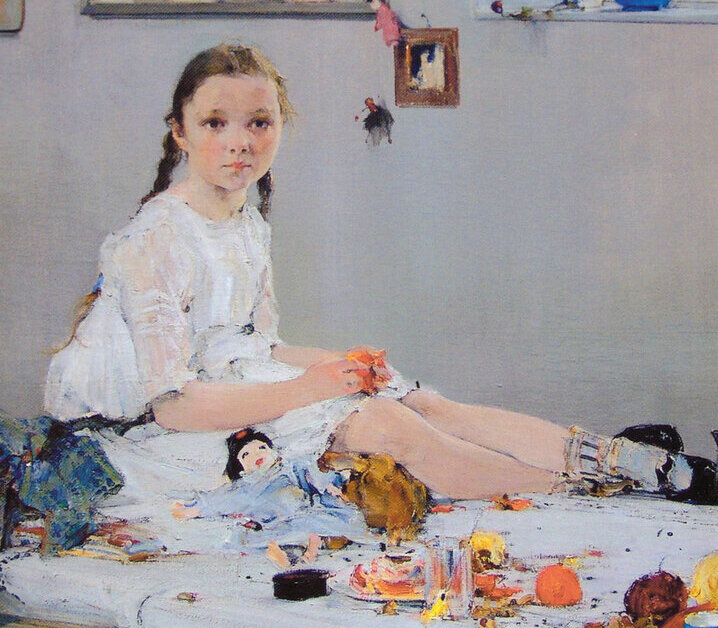 Фрагмент картины художника Фешина Н.И. "Портрет Вари Адоратской", 1914г, 