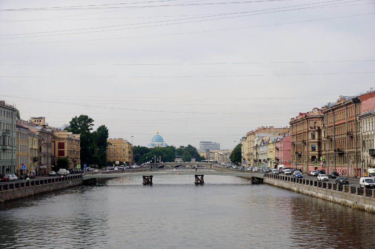 Река Фонтанка. Горсткин мост. Фото автора.