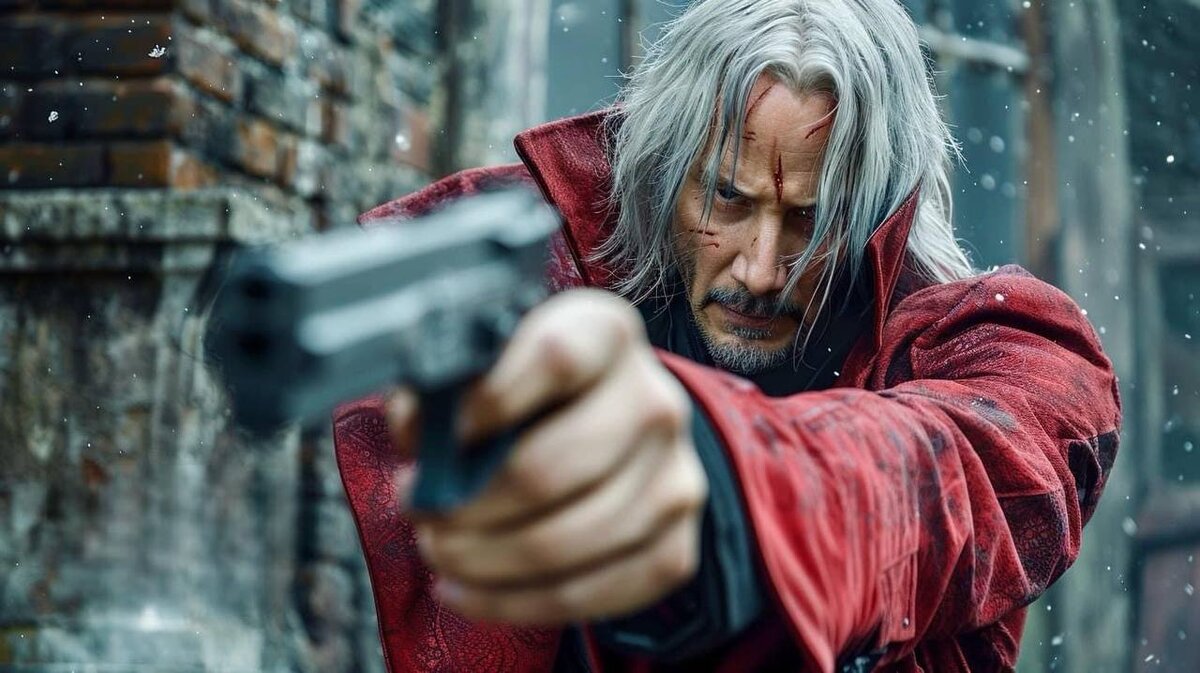    Джекпот. Нейросеть показала Киану Ривза в роли Данте из Devil May Cry