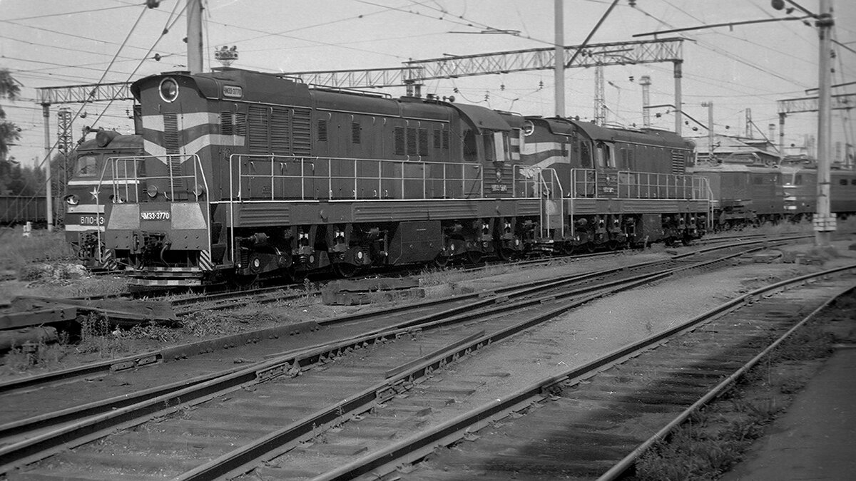 ЧМЭ3-3770 Москва, депо Москва-Сортировочная, 1980-е года. Фотография © А.М. Семенов