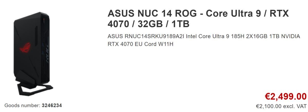 Asus nuc 14 pro