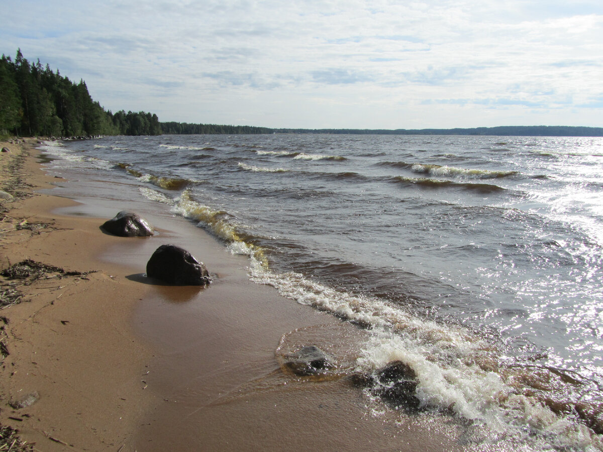 Камни на берегу Сямозера добавляют какие-то особенные ощущения, как будто бы сохраняют энергию этого необычного места - места силы.