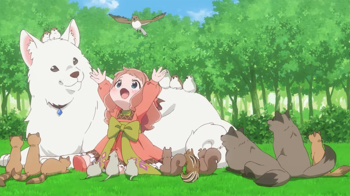 Кадр из аниме "Я делаю всё возможное, чтобы чувствовать себя как дома в другом мире"