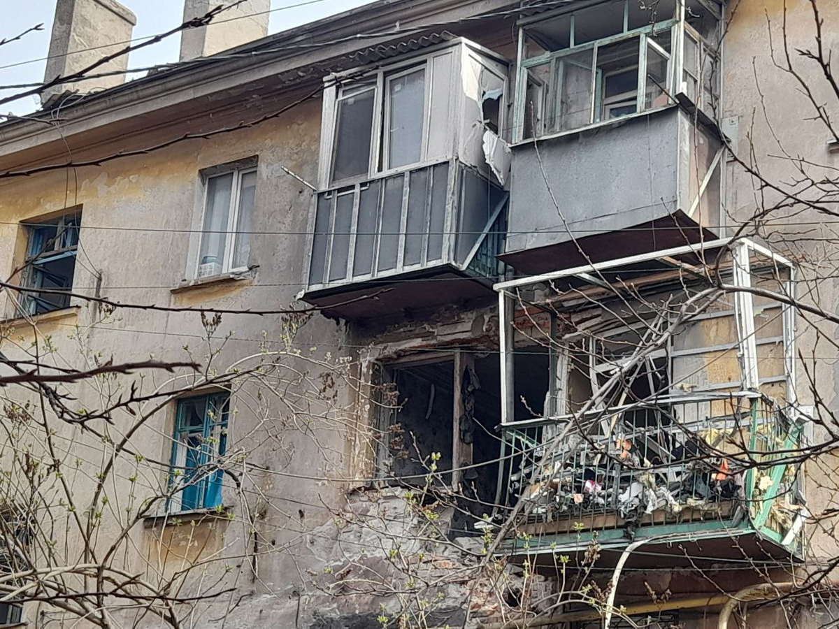 Результат попадания в соседний дом