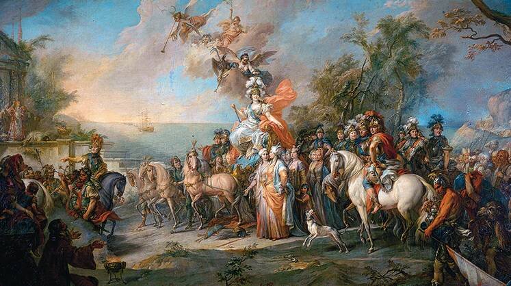     Аллегория на победу Екатерины II над турками и татарами. Стефано Торелли, 1772 г