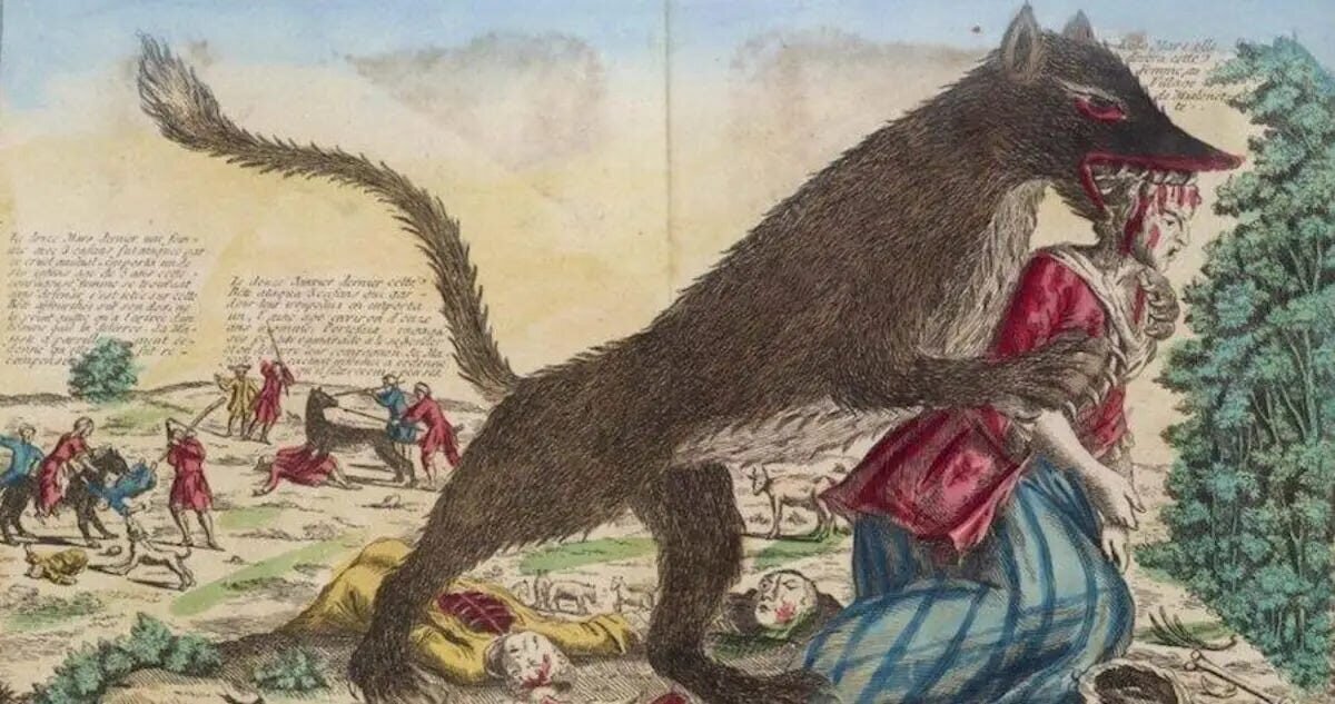 © Bibliothèque nationale de France
"Неистовый зверь" из коллекции гравюр с изображением Жеводанского зверя, собранной Жерве-Франсуа Магне де Мароль, 1765 г.