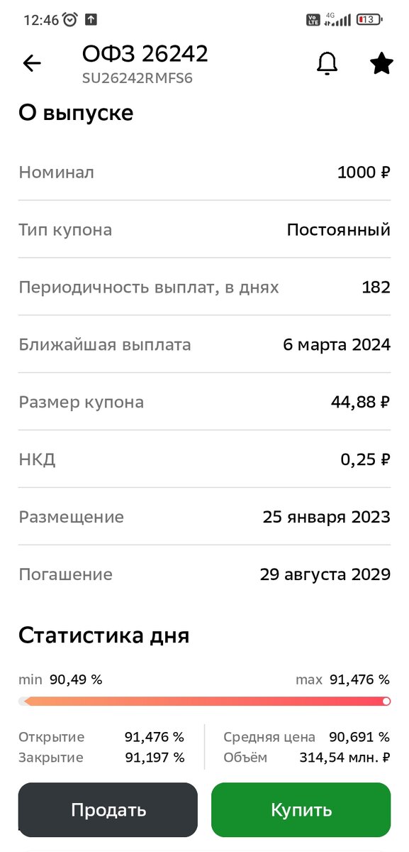 Облигация ОФЗ 26242: о выпуске