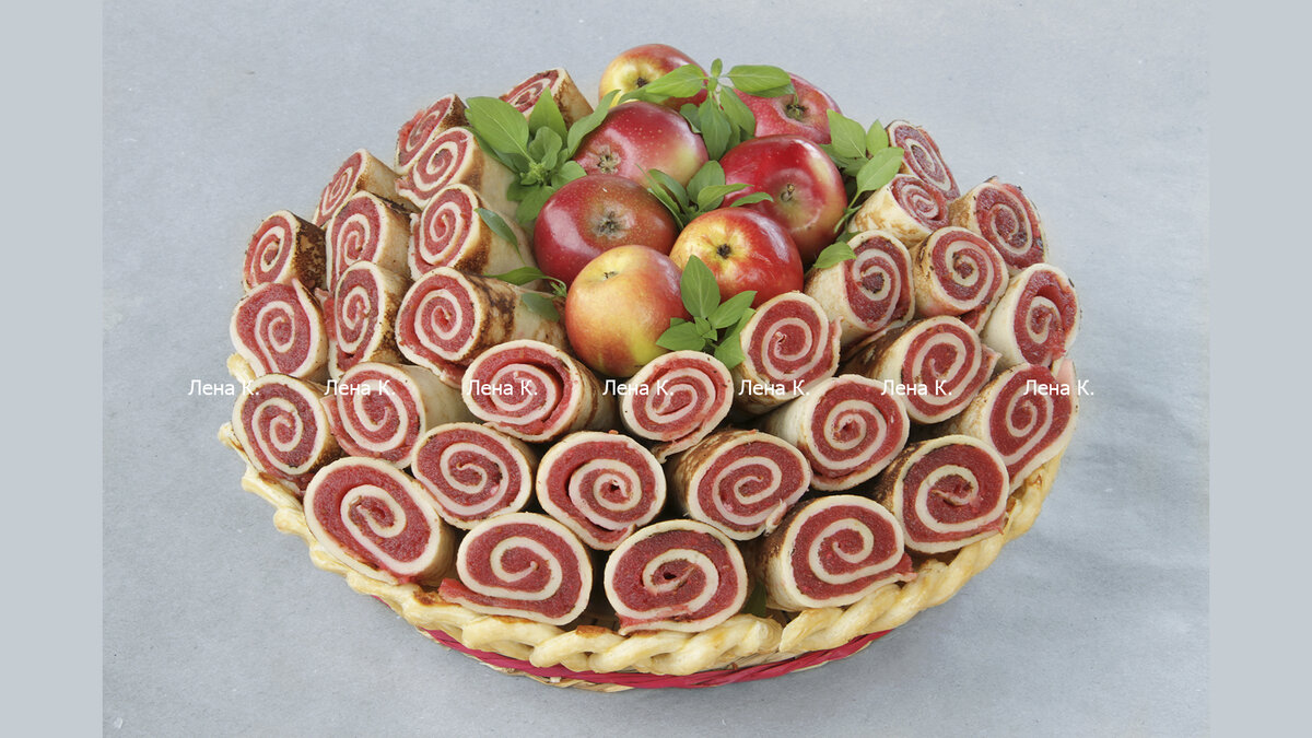 блины на рисовом отваре с яблочно-брусничным джемом,приготовление и фото Лены К. 