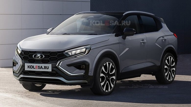 Эскиз переднеприводного кроссовера семейства Lada Vesta. Автор Никита Чуйко