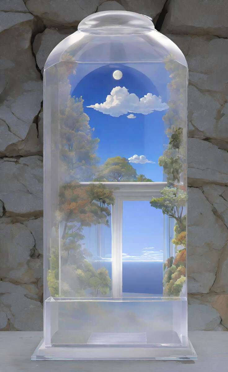 Прозрачные дни. Иллюстрация создана с помощью нейросети и программы.