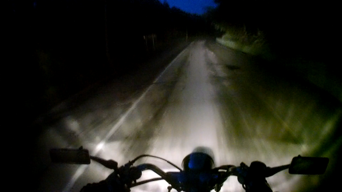 В свете фар...