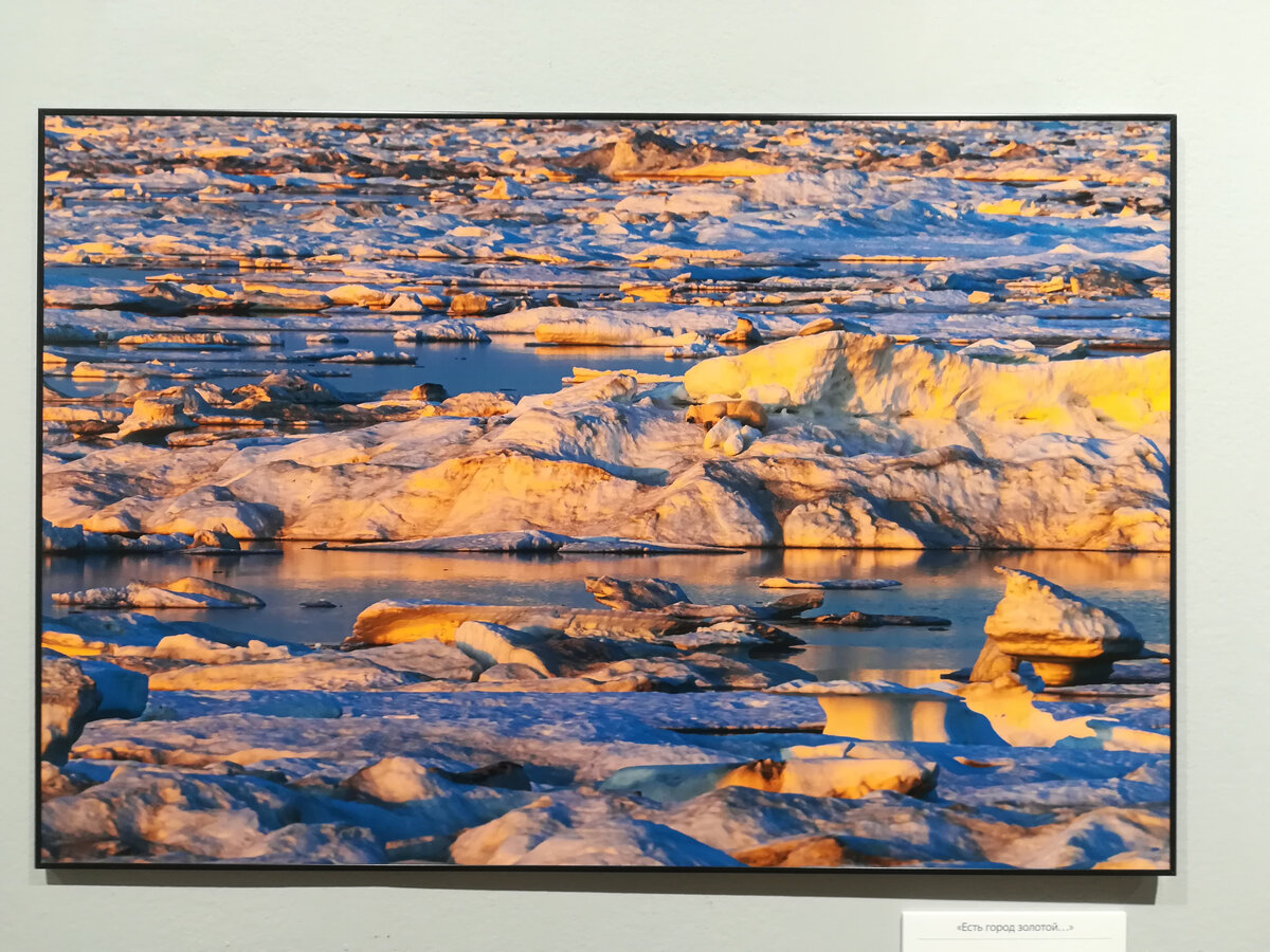 Автор назвал свою работу "Есть город золотой..." Льды около острова Врангеля. И спящий белый медведью Ощущение красоты, безмятежности. Если не видите медведя - пишите в комментариях.