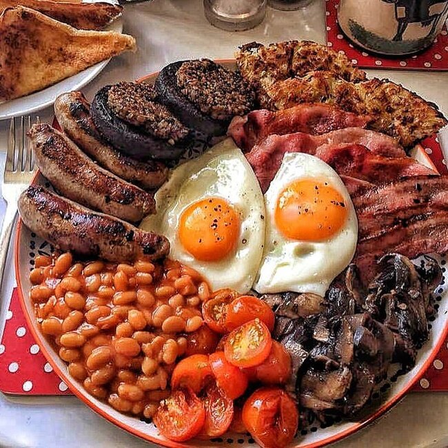 1.  Full English Breakfast Фото из открытого источника.
