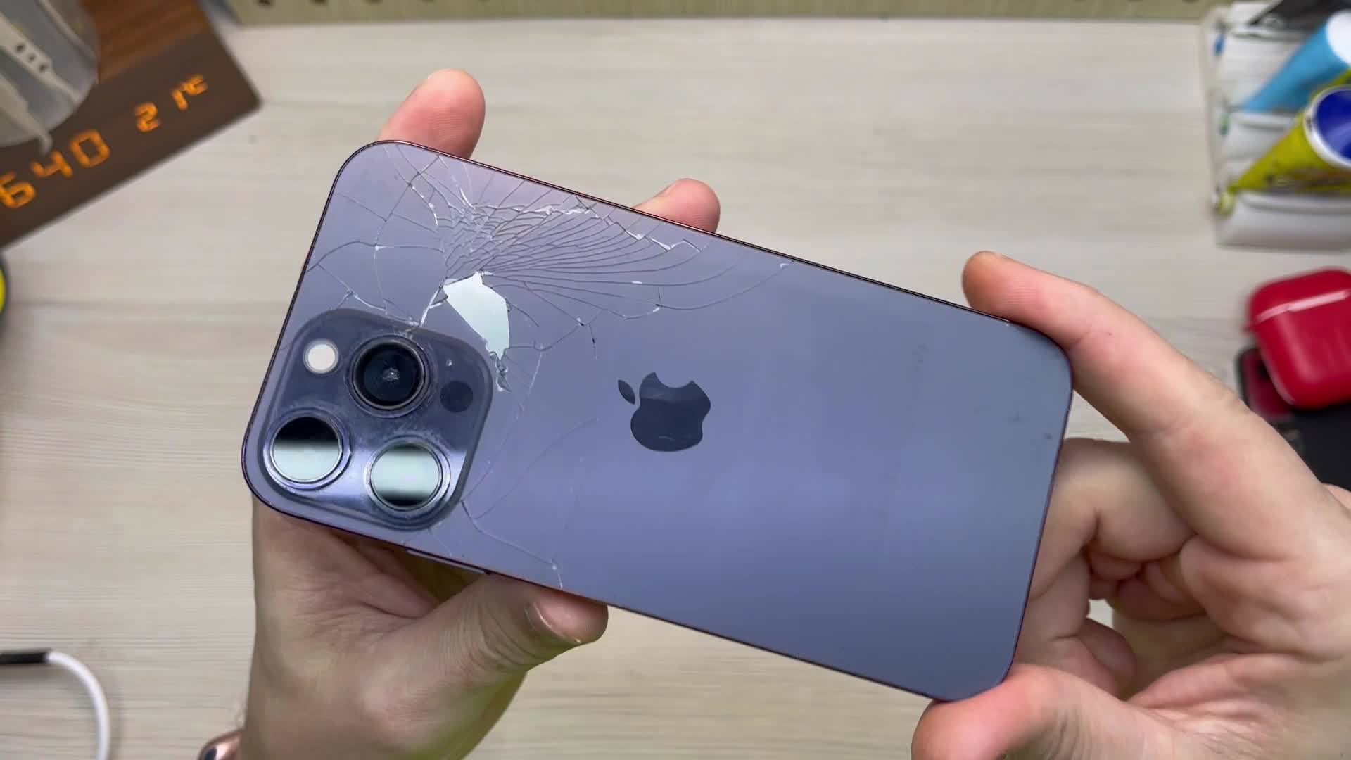 iPhone XR в корпусе iPhone 14 Pro. Замена заднего стекла