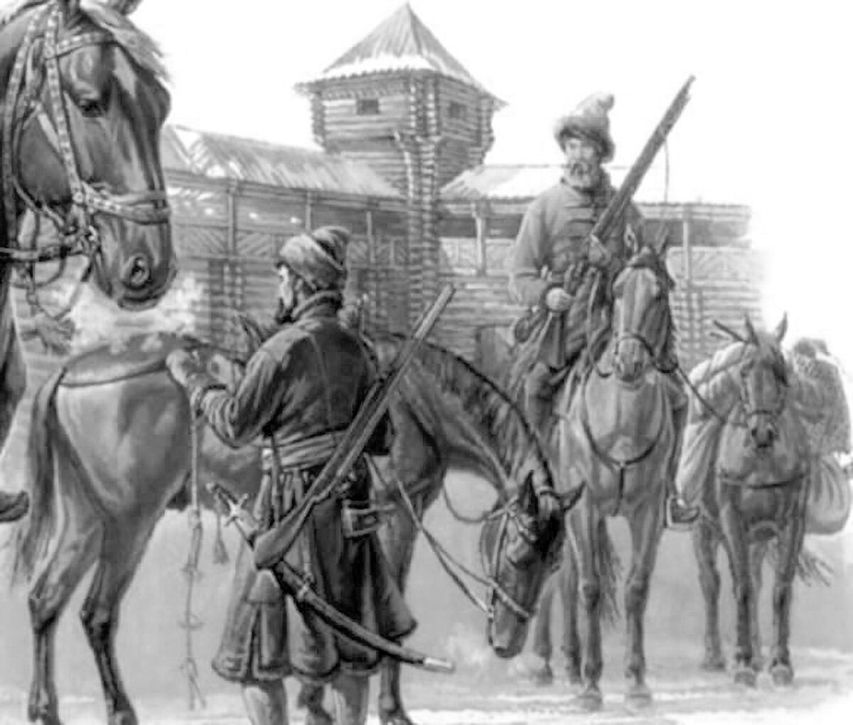 Казаки крепости в середине XVIII века. Фото из открытых источников