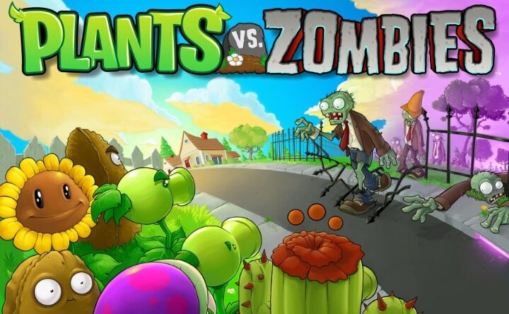 Загрузочный фон игры "Plants vs zombies"