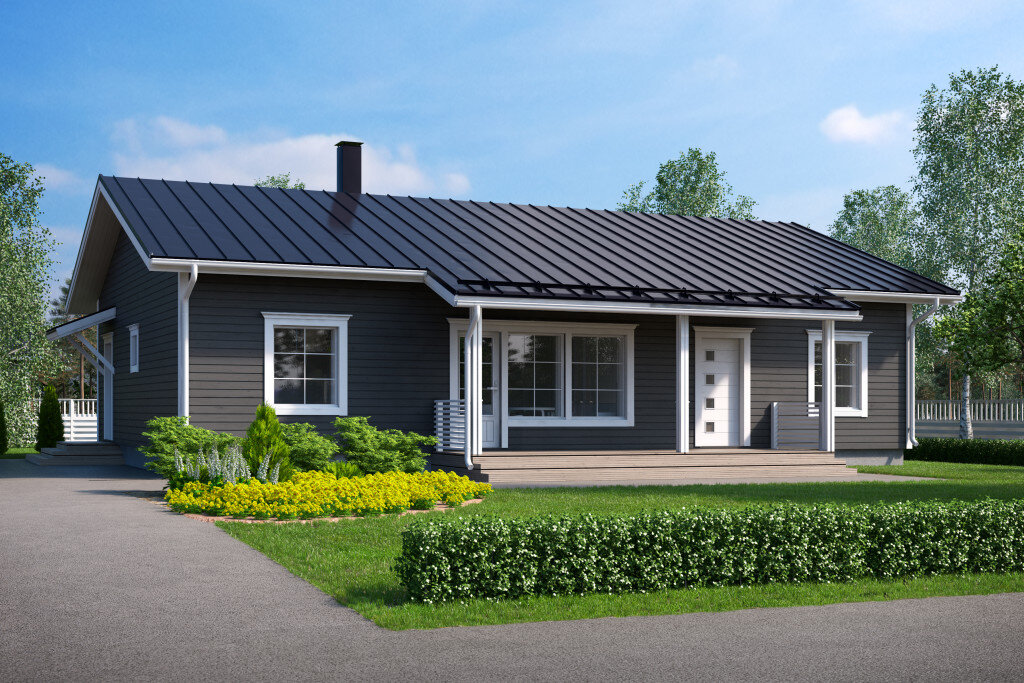 Каркасный дом в финском стиле