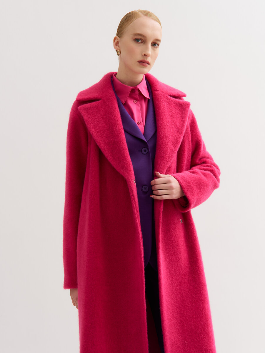 Розовое пальто "кокон" VIRELE