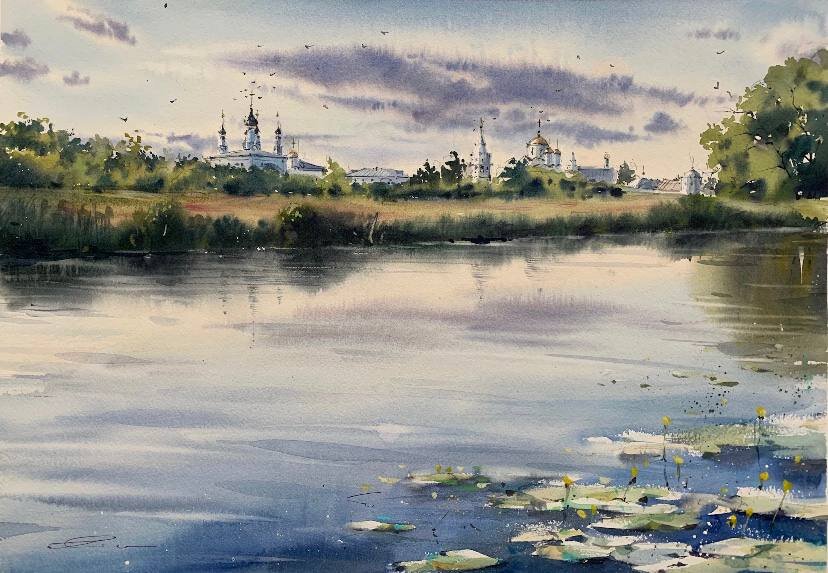 Вид на Покровский монастырь, Суздаль