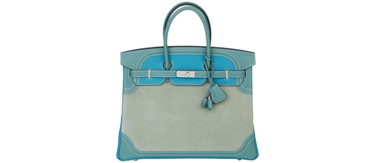 Hermes turquoise Ghillies Birkin 