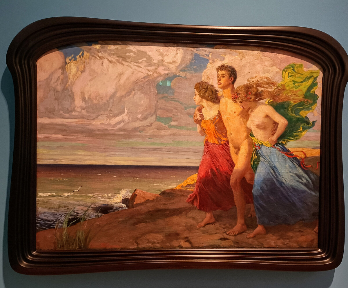 Музей Художественной колонии в Дармштадте. Германия. Весенний шторм. 1894 г. Ludwig von Hofmann. Фото автора 