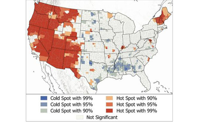 Распространение наблюдений НЛО