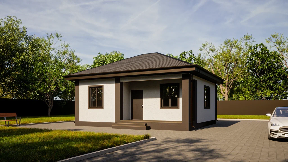 Готовый дом Мюррен 55м2 , от 4,15 млн.р. Ежемесячный платеж ~20750 руб., планировка ➡ , ссылка ниже 