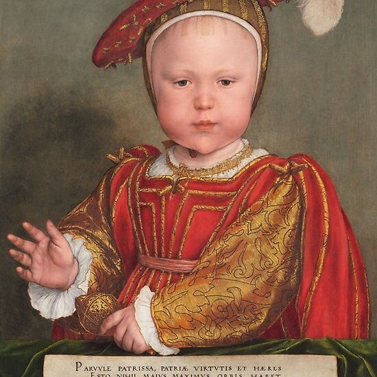 Король Эдуард VI , худ. Ганс Гольбейн младший, 1538г.