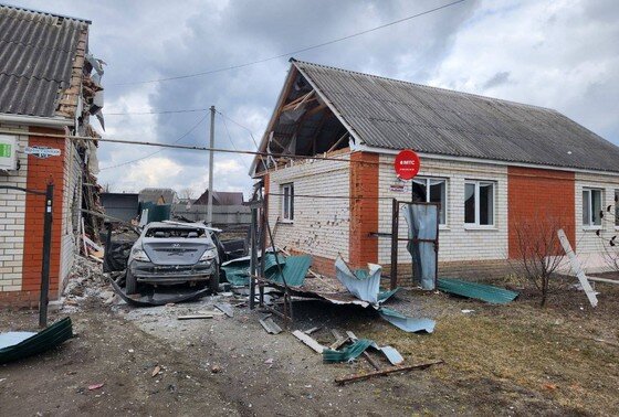    Последствия обстрела села Головчино Грайворонского городского округа