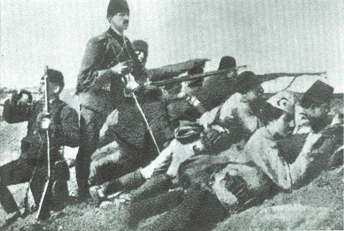 Турецкая пехота под Кумановом 1912 год