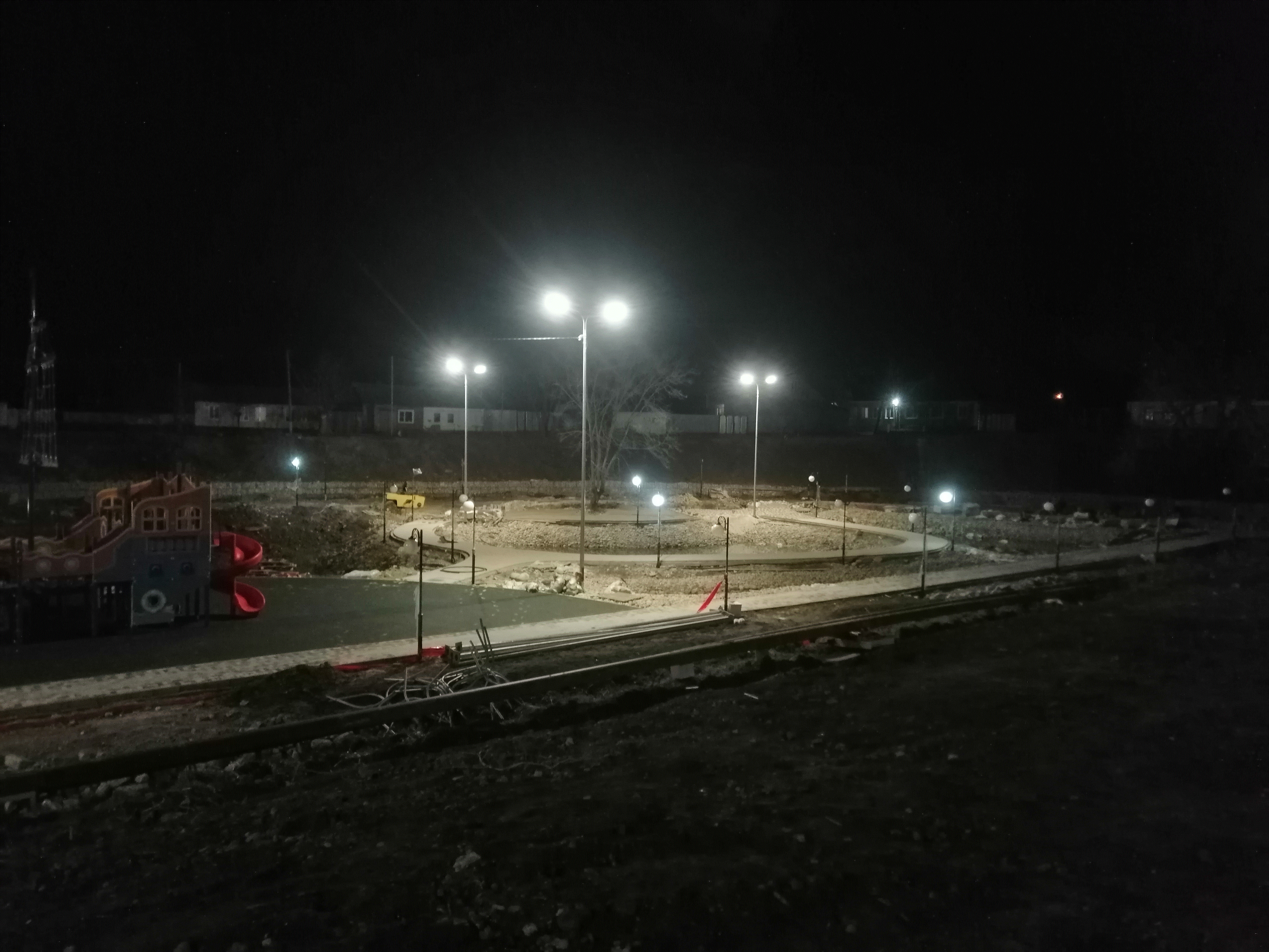 Благоустройство общественной территории, наша фирма выполняла электромонтажные работы на данном объекте