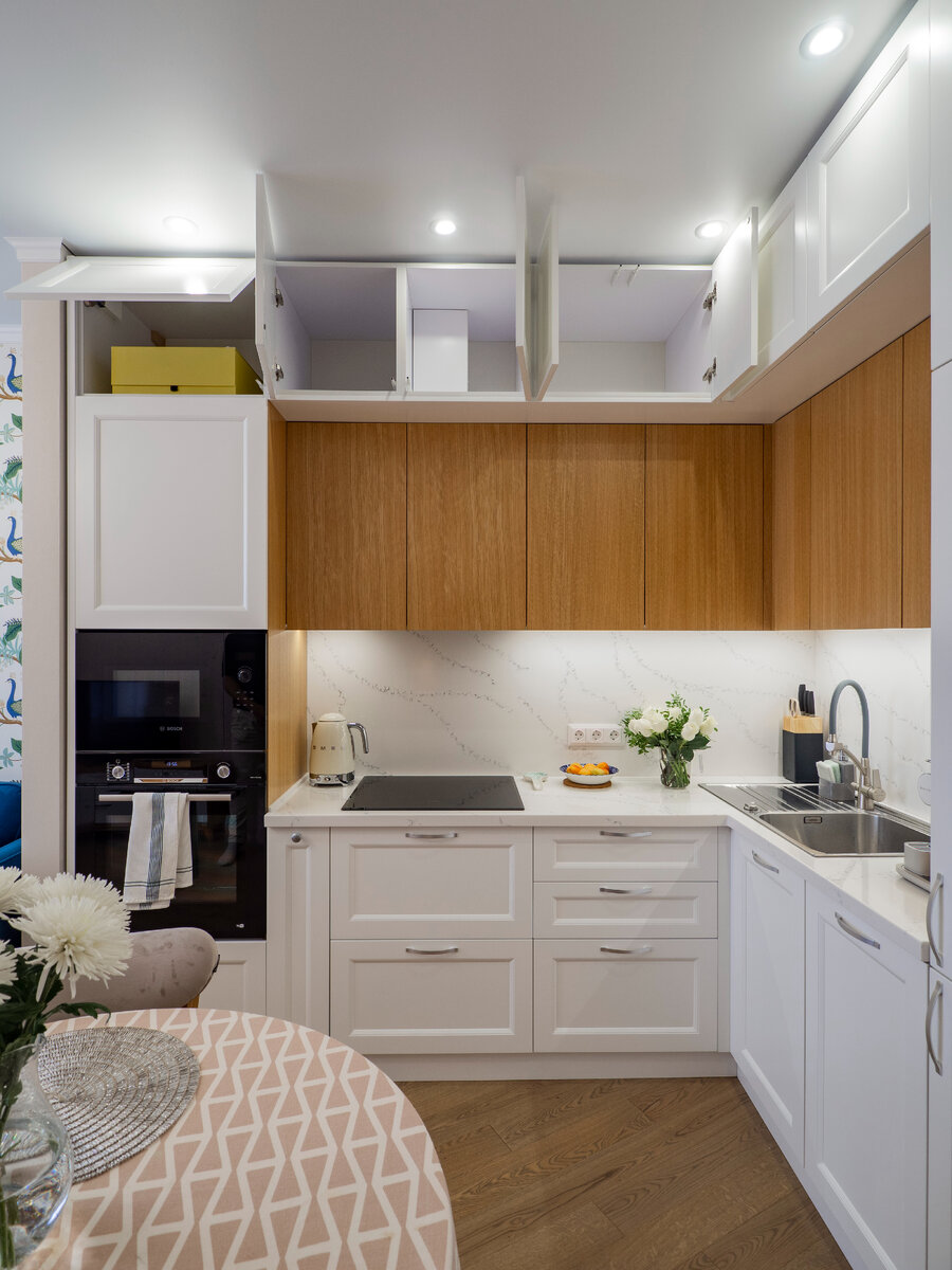 Трехуровневая кухня для девушки-студентки, Jim Wood