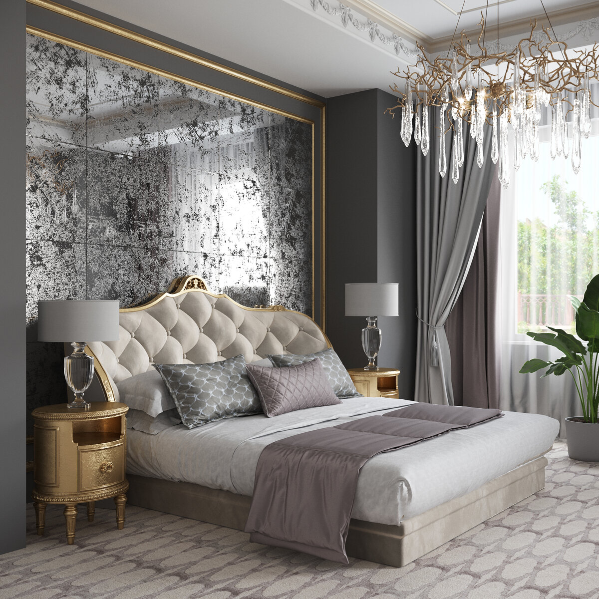 Пример интерьера от Lifestyle Unico. Светлая спальня в классическом стиле 