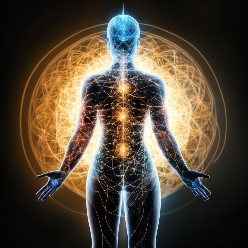 Энергоструктура человека (картинка сгенерирована нейросетью)
