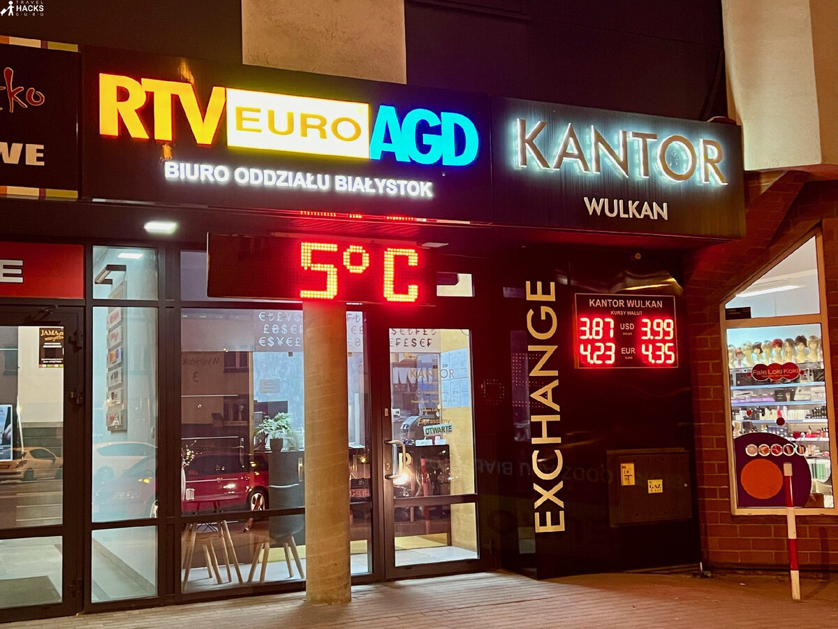 Обмен валюты в Польше