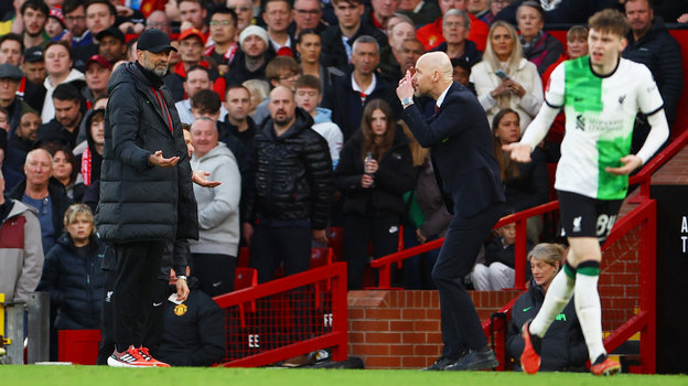    Юрген Клопп и Эрик тен Хаг. Reuters