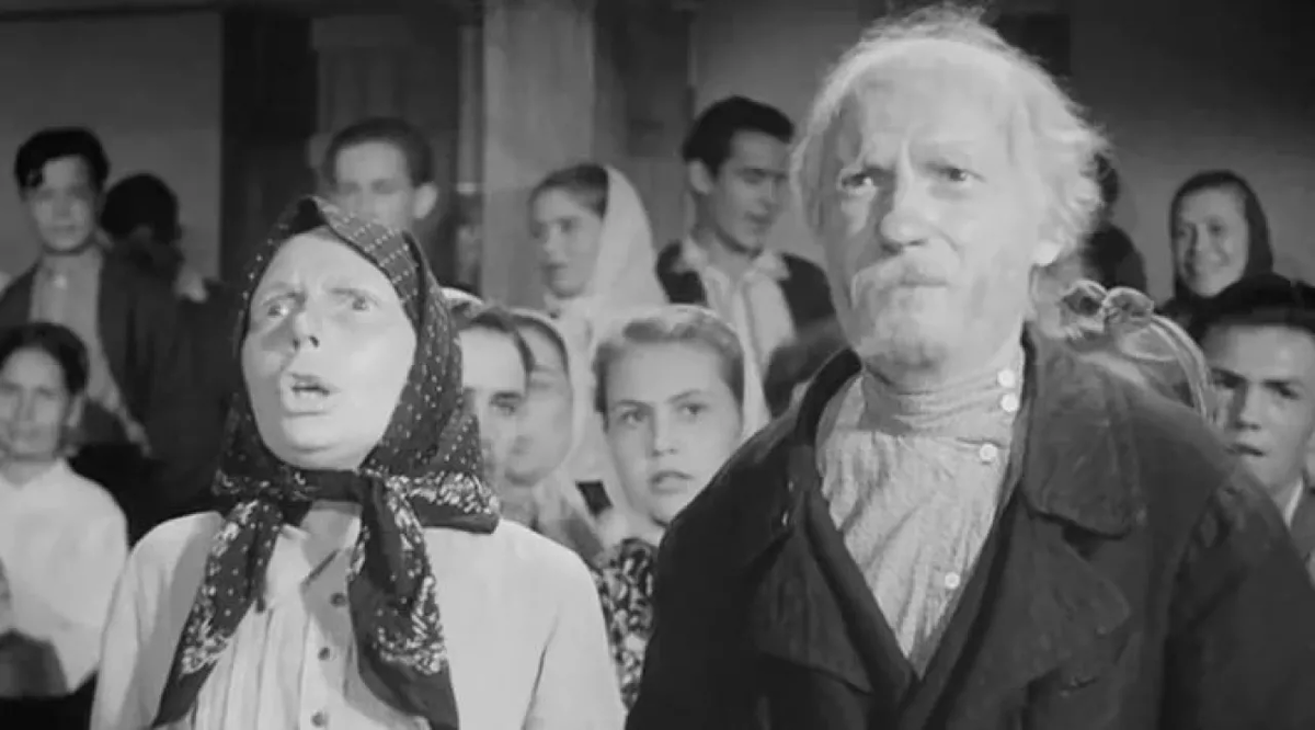 "Дед Мусий" в фильме "Максим Перепелица", 1955 год