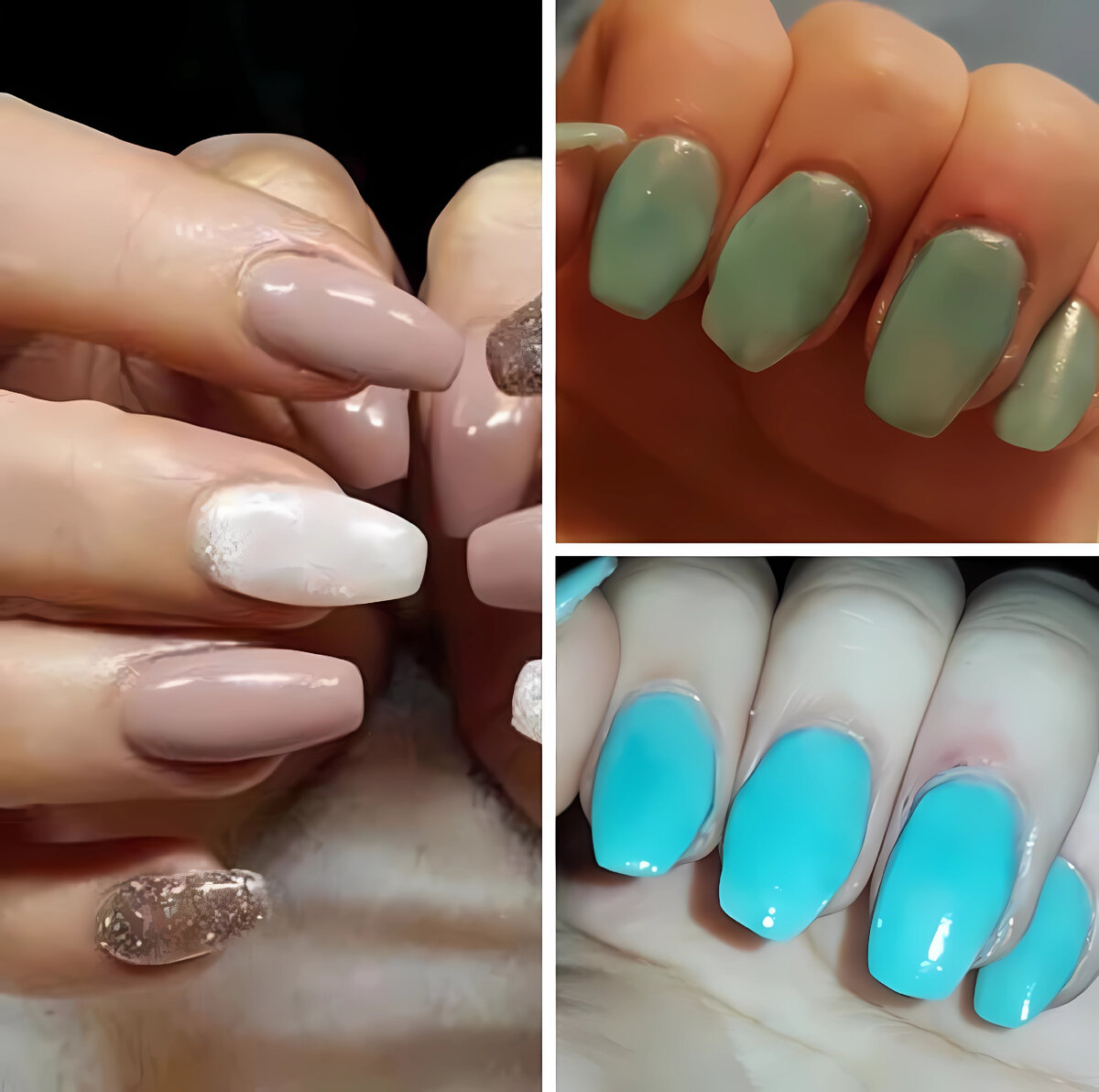 Неровное покрытие и неуместные цвета. 