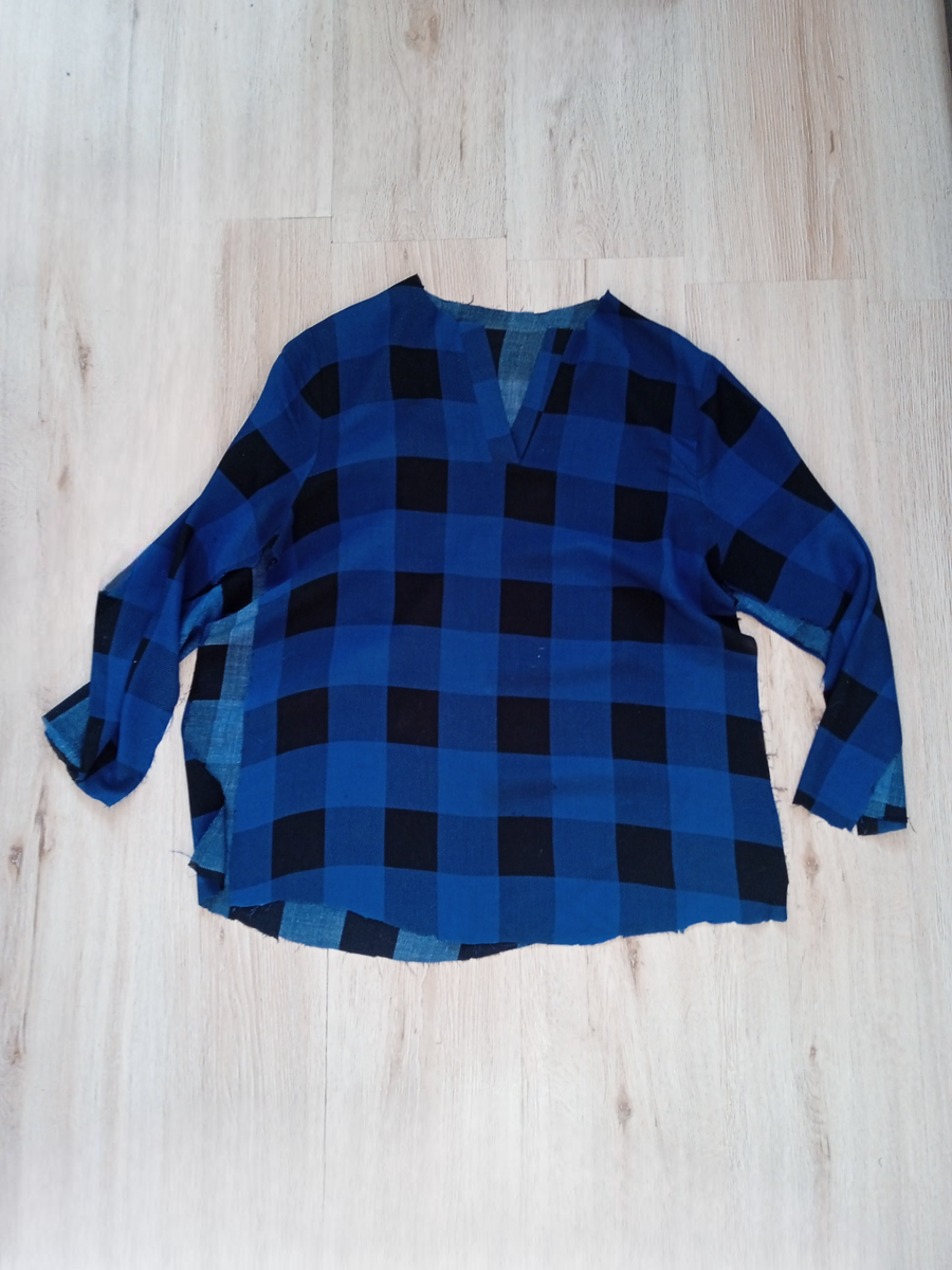 Заготовка для подклада из рубашки