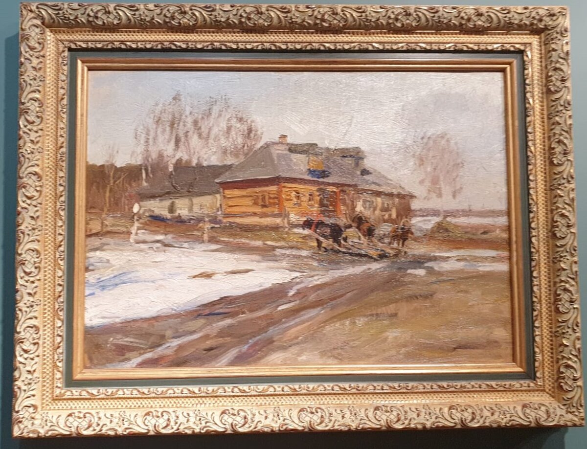 Аладжалов М.Х. (1862-1934) Весенний пейзаж. Этюд. 1916-1917 Картон, масло