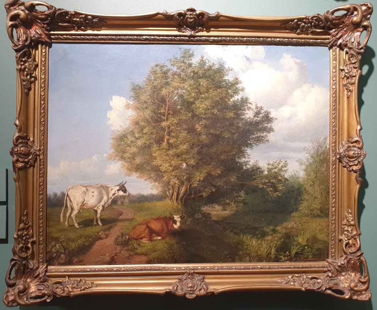 Балашов П.И. ( - 1888) Летний пейзаж с животными 1856 Холст, масло