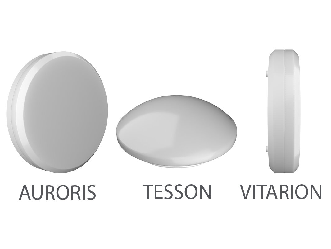 Аварийные светильники круглые серии AURORIS, TESSON, VITARION.