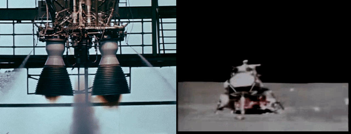 Запуск двигателя ракеты Титан, работающег она таком же топливе,аэрозине и "запуск" "двигателя" макетика Аполлон.